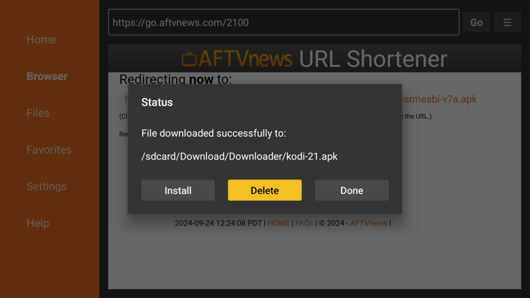Installation Tutorial 17 Google TV Streamer Sideload Guide Delete File in Downloader